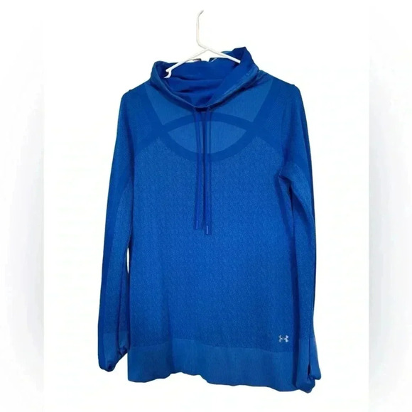 Under Armour Women's Blue Long Sleeve Top Threadborne Fitted Seamless Medium - Picture 1 of 10